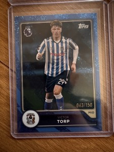Victor Torp /150 Blue Refractor - Prem 26/27 Topps - Coventry City FC for sale on Ebay