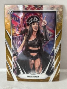Topps Chrome WWE Logofractor Edition Chelsea Green /50 Gold for sale on Ebay