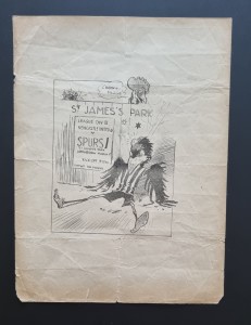 Newcastle v Tottenham/Spurs 1938/39 post match cartoon for sale on Ebay