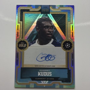 Topps UCC Gold -Mohammed Kudus -Tottenham Hotspur- Auto- Numbered 39/99  for sale on Ebay
