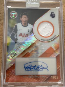 Topps Pristine Heung Min Son Tottenham Hotspurs Patch Auto 10/25 Numbered Rare for sale on Ebay