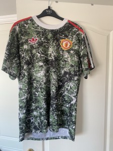 Manchester United/Stone Roses Shirt Size large for sale on Ebay