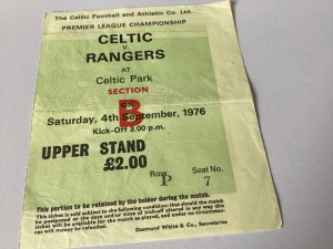 Celtic  v Rangers Ticket 4.9.1976 for sale on Ebay