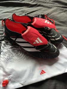 adidas Predator Football Boots Black/Red/White Changeable Studs Size 10.5 for sale on Ebay