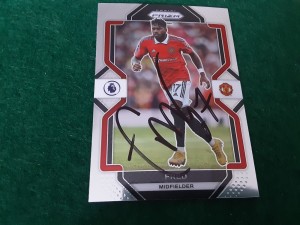 MANCHESTER UNITED - FRED SIGNED Panini Prizm Football Trading Card  for sale on Ebay