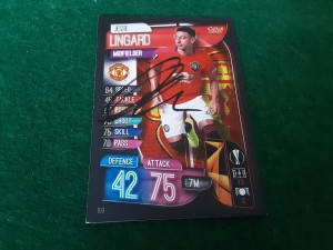 MANCHESTER UNITED - JESSE LINGARD SIGNED Match Attax Football Trading Card  for sale on Ebay