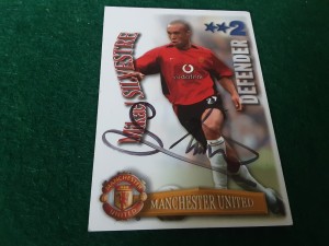 MANCHESTER UNITED - MIKAEL SILVESTRE SIGNED Shoot Out Football Trading Card  for sale on Ebay