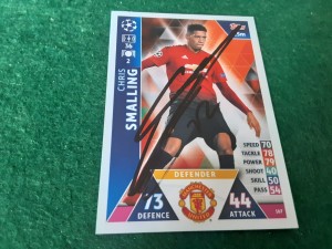 MANCHESTER UNITED - CHRIS SMALLING SIGNED Match Attax Football Trading Card  for sale on Ebay