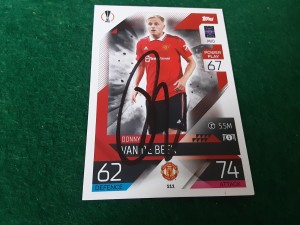 MANCHESTER UNITED - DONNY VAN DE BEEK SIGNED Match Attax Football Trading Card  for sale on Ebay