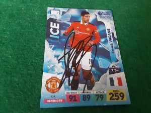 MANCHESTER UNITED - RAPHAEL VARANE SIGNED Panini Football Trading Card  for sale on Ebay