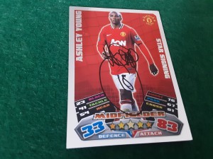 MANCHESTER UNITED - ASHLEY YOUNG SIGNED Match Attax Football Trading Card  for sale on Ebay