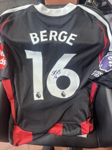 Fulham Match Worn Berge Football Shirt for sale on Ebay