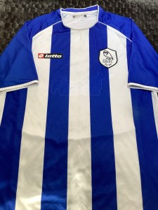 Lotto Sheffield Wednesday Home Shirt Blue/White Striped Short Sleeve Adults L for sale on Ebay