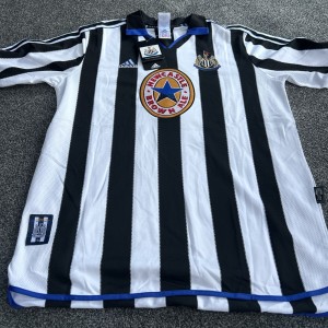 Newcastle United Retro Football shirt Small. for sale on Ebay