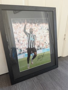 Framed Signed Football Photo, Black Frame, Callum Wilson from Newcastle United for sale on Ebay