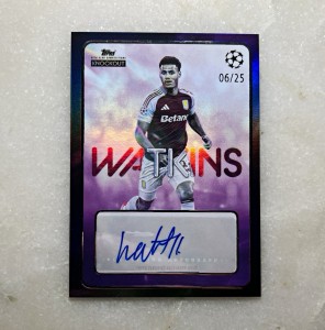 Topps UCC Knockout 2024-25 Ollie Watkins Aston Villa Autograph Insert 06/25 for sale on Ebay