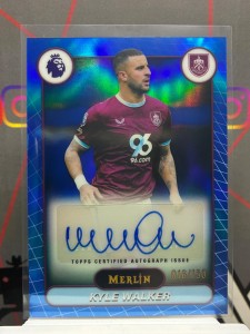 2025-26 Topps Merlin Premier League Kyle Walker Blue Auto /150 Burnley for sale on Ebay