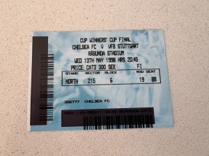 1998 ECWC Final Match Ticket Chelsea v Stuttgart RARE for sale on Ebay