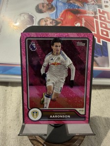 Brenden Aaronson /399 Pink Voltage Parallel Leeds United Topps Flagship 26/27 for sale on Ebay