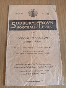 03.09.1960 Sudbury Town v Chelmsford City Reserves - Eastern Counties League Cup for sale on Ebay