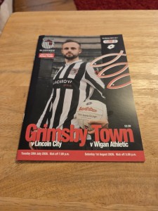 GRIMSBY TOWN V LINCOLN CITY / WIGAN- JULY/ AUG 2026- FRIENDLY- MATCH PROGRAMME for sale on Ebay