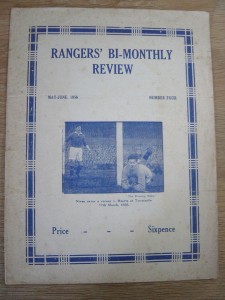 1956 GLASGOW RANGERS BI-MONTHLY REVIEW NO 4 for sale on Ebay