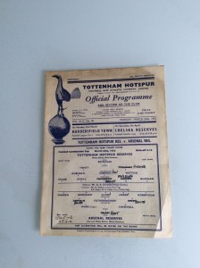 TOTTENHAM HOTSPUR RESERVES V ARSENAL RES 24.03.1952 COMBINATION CUP ONE PAGER for sale on Ebay