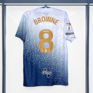 Matchworn 'Splash Shirt' PNE v Middlesbrough, 14/02/24: Alan Browne for sale on Ebay