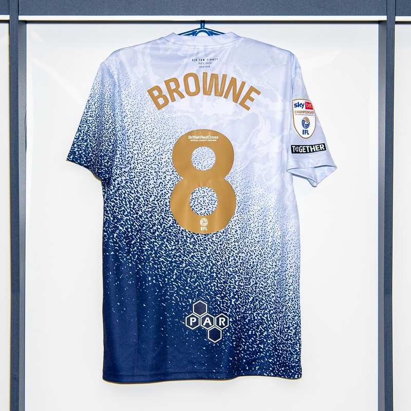 Matchworn 'Splash Shirt' PNE v Middlesbrough, 14/02/24: Alan Browne for sale on Ebay