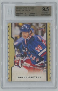 2014-15 UD Masterpieces Framed Black Leather Wayne Gretzky #55 New York Rangers for sale on Ebay