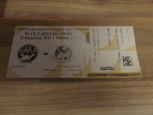 FC HAKA v CRUSADERS TICKET UEFA EUROPA CONFERENCE LEAGUE GAME JULY 2023 for sale on Ebay