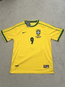 Nike Brazil World Cup 1998 Home Shirt Men's Extra Large Ronaldo #9 BNWT Rare for sale on Ebay