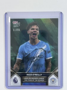 TOPPS NOW  2026 NICO O’REILLY MANCHESTER CITY GREEN 51/99. for sale on Ebay