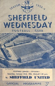 Sheffield Wednesday v Sheffield United Div 1 1953/54 for sale on Ebay