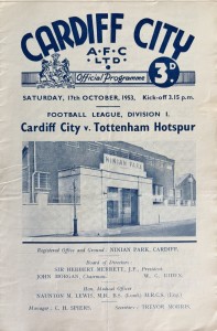 Cardiff City v Tottenham Hotspur Div 1 1953/54 for sale on Ebay