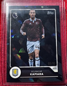 Topps Premier League Boubacar Kamara Aston Villa #40 Parallel 03/10 2026/27 for sale on Ebay