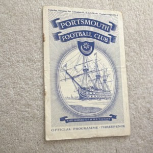 Portsmouth v Tottenham Hotspur Football League Div 1 Official Programme 8/11/52 for sale on Ebay
