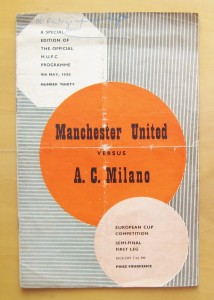 MANCHESTER UNITED v AC MILAN European Cup Semi-Final 1957/1958 Munich *Fair/Good for sale on Ebay