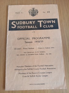 18.10.1958 Sudbury Town v Chelmsford City Reserves - Eastern Counties League for sale on Ebay