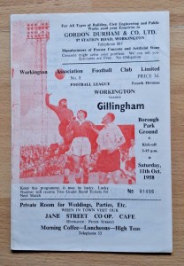 Workington v Gillingham - 11th October 1958 for sale on Ebay