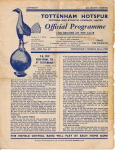 FA CUP SEMI FINAL 1950 REPLAY Arsenal v Chelsea - grubby for sale on Ebay