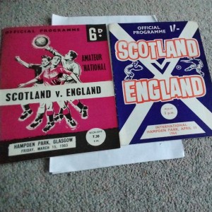 2 x Scotland v England  Home Football Programmes 1963 & 1964. for sale on Ebay