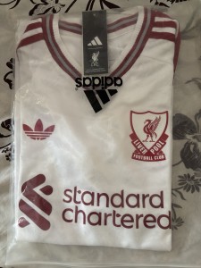 adidas Liverpool Away Shirt White Size M Short Sleeve Adults 26/27 for sale on Ebay