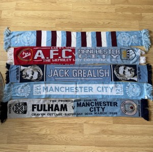 Manchester City Football Scarf Bundle for sale on Ebay