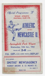 1953/54 FA Cup 3rd Round Replay - WIGAN ATHLETIC v. NEWCASTLE UNITED for sale on Ebay