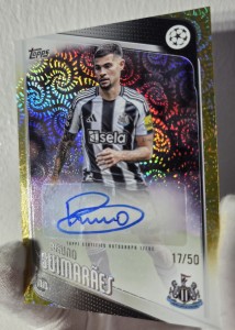 Topps Carnaval Samba UCL Bruno Guimaraes Newcastle Utd Gold Auto /50 for sale on Ebay