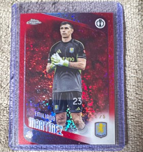 Topps Chrome Premier League Emiliano Martinez Aston Villa V-5 Serial Numbered /5 for sale on Ebay