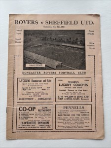 Doncaster Rovers V Sheffield United 1950-51 for sale on Ebay