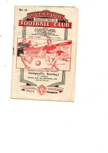 Liverpool v Burnley 1952 - 1953 for sale on Ebay