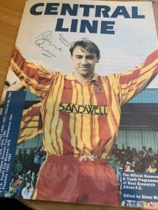 9/2/1994 West Brom WBA res SIGNED Ronnie ALLEN v Mansfield res Pontins Lge Div2  for sale on Ebay